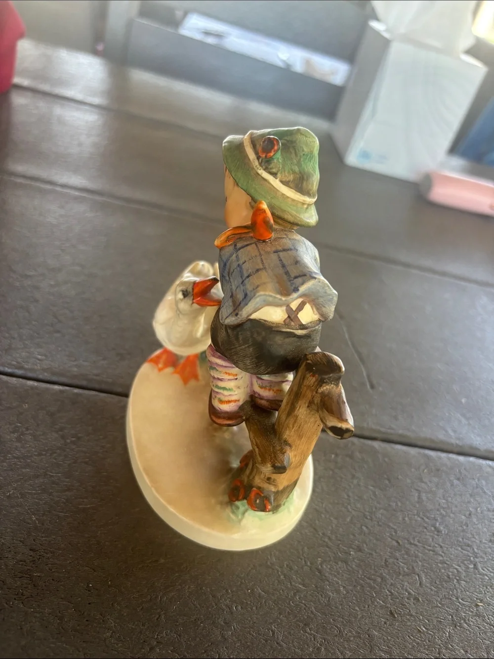 Vintage Hummel Figurine Barnyard Hero #195/1 Boy With Goose Western Germany 1948
